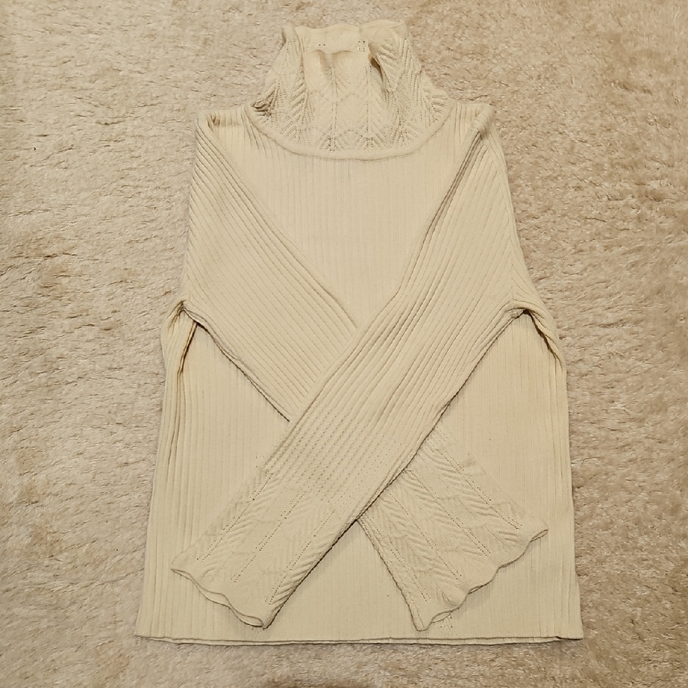 DKNY Cream Cowl Neck Sweater